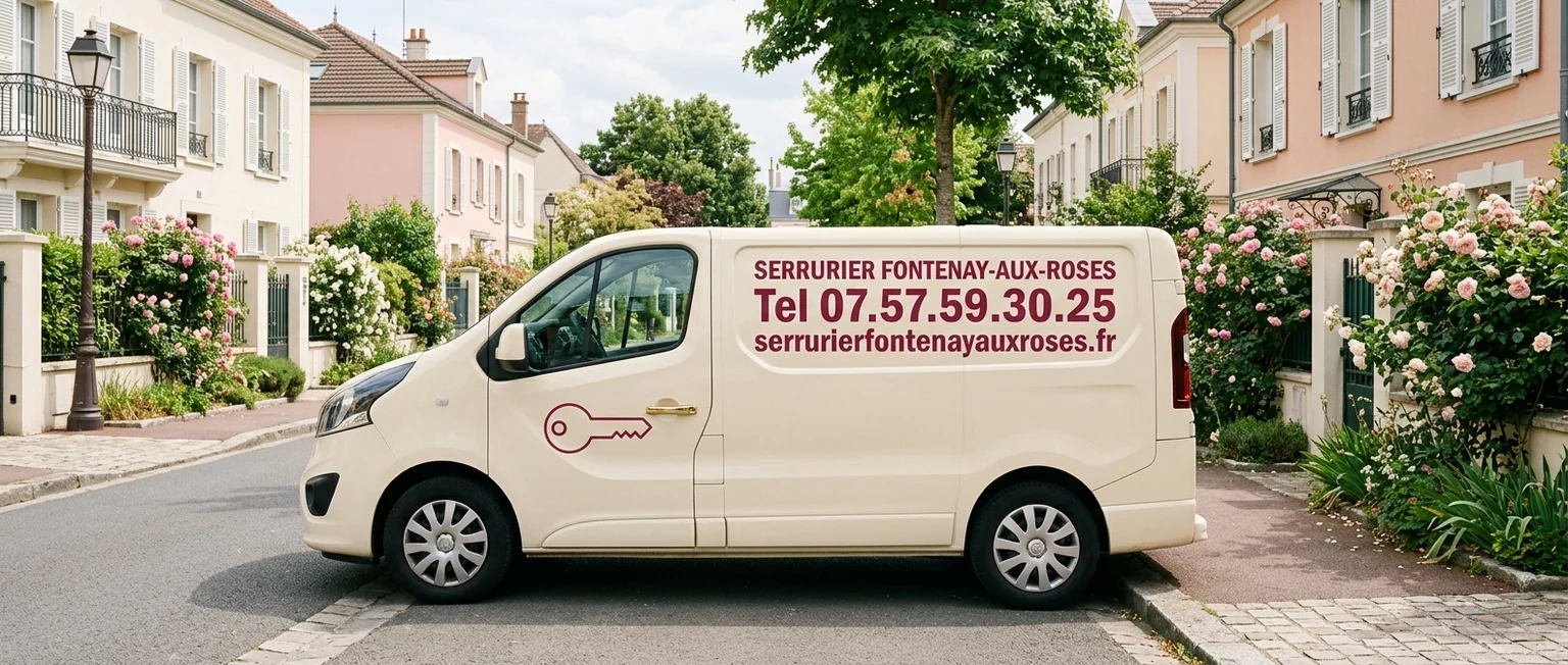 Véhicule Serrurier Fontenay-aux-Roses avec coordonnées